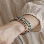 彩色串珠手环饰品女波西米亚民族风手链小众复古手工编织手环手绳