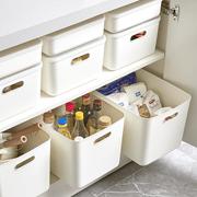 清洁用具收纳盒收纳整理白色，客厅收纳手提零食盒卫浴收纳置物架