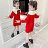 女童卫衣裙秋冬装，2022韩版儿童长袖，气质洋气加绒连衣裙