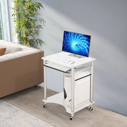 可移动钢化玻璃电脑桌小户型家用办公桌卧室学生书桌简易书房桌子