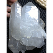 天然巴基斯坦喜马拉雅白水晶晶簇水晶摆件原石矿石消磁办公摆饰