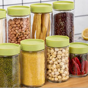密封罐玻璃储物罐厨房家用收纳盒，玻璃瓶茶叶罐干果罐透明食品罐