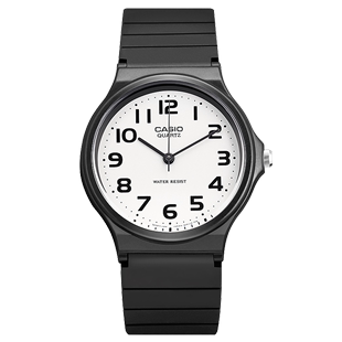 卡西欧(casio)男女手表，小黑表时尚潮流，学生考试运动手表mq-24-7b2