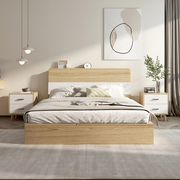 床现代简约榻榻米床北欧板式床，小户型省空间床箱体床储物塌塌米床