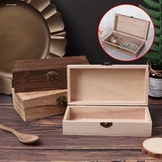复古小箱子盒子桌面木质首饰收纳盒整理储物百宝箱道具箱