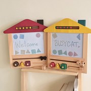 木制儿童画画板磁性写字涂鸦板，彩色家用可擦小孩幼儿3岁玩具宝宝