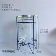 冷水桶带龙头冰箱泡酒桶玻璃密封罐泡柠檬水容器饮料W桶家用冷水