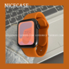 ins超火复古橙色软硅胶表带适用苹果iwatch8765代SE运动Ultra