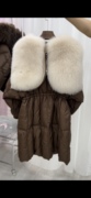 天使之翼狐狸毛皮草(毛皮草，)羽绒服女大衣，外套2023冬季大毛领鹅绒