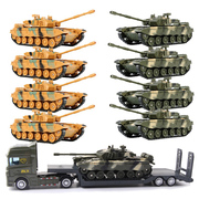德立信坦克工程车儿童，履带式军事系列耐摔仿真装甲车战车模型玩具