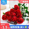 仿真玫瑰花客厅装饰花艺餐桌，花束假花干花，摆件永生花情人节礼物花