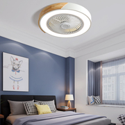 吸顶风扇灯现代简约北欧卧室客厅吊扇，灯隐形超薄吊顶一体吊灯电扇