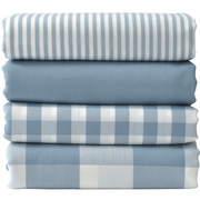 帆布布料加厚涤棉沙发窗帘桌布面，e料老粗布，色织活性纯色格子条纹