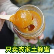 秦岭深山土蜂蜜，纯正孕妇农家自产结晶野生百花液态儿童蜜500g