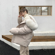 羽绒棉服女气质女装，2023冬季韩版面包，服棉袄宽松加厚棉衣外套