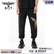 雄鹰展翅boylondon秋冬男女同款烫金印花朋克，束脚长裤n15000