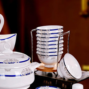 景德镇器56头骨瓷餐具碗盘碗碟套装碗筷陶瓷白色58