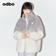 odbo/欧迪比欧原创设计时尚保暖羊毛绒外套秋冬男女气质百搭上衣