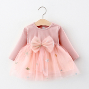 春装婴幼儿裙子6-9个月女宝宝连衣裙长袖，0-1-2-3岁小童公主裙洋气