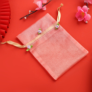 玫瑰抽绳纯色束口袋纱袋时尚，饰品首饰袋，小号婚庆喜糖盒袋包装