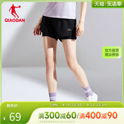 中国乔丹运动短裤女2024夏季速干防走光女士裤子跑步裤健身