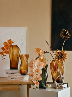 异形波纹INS餐桌摆件花器花瓶家居软装饰品样板间空间花艺饰品