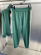 代工男装休闲裤男士卫裤小脚，绿色高端运动装时尚，裤子潮牌男款