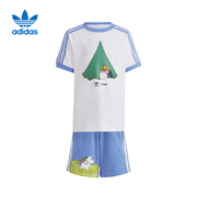 Adidas阿迪达斯2023年夏季男女婴幼童休闲运动短袖套装IC5630