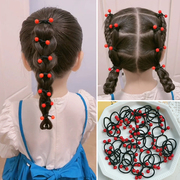 儿童创意糖果色彩珠，强拉不断打结发圈发绳女童，高弹扎头发红豆皮筋