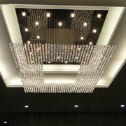 现代长方形吊线水晶灯，奢华工程酒店，大堂灯客厅灯饰灯具