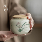 陶瓷罐密封茶叶罐高档散茶存茶罐红茶礼盒空盒装茶叶的小罐子