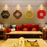 新中式客厅电视背景沙发墙面，装饰b墙，贴纸饭店包厢复古玻璃门窗贴