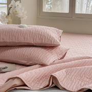 简约全棉仙人掌绗缝夹棉床笠式床单 床垫保护套纯棉床罩床上用品