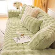 撸猫感ins加厚保暖毛绒沙发垫客厅沙发套罩防滑垫布沙发巾