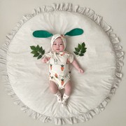 2022夏季兔子造型婴儿，连体衣ins风胡萝卜，印花哈衣宝宝包屁衣