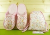 Hello Kitty 凯蒂猫~旅行拖鞋-粉色蛋糕造型-附收纳袋