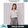 teenieweenie小熊白色短袖衬衫春夏女衬衣，学院风气质上衣时尚宽松