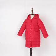 女童冬装棉服，中长款2018韩版童装女宝棉衣，1-3岁加厚连帽外套
