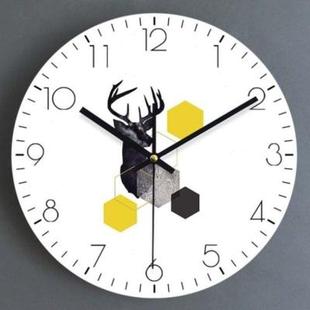 木质钟表客厅家用北欧挂钟，个性创意艺术时钟简约时尚静音石英钟