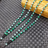 翠绿玻璃圆珠挂件绳6毫米圆珠珠链绳饰品吊坠绳毛衣链