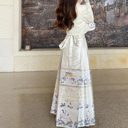 新中式国风女装仙气飘飘改良汉服日常白色马面裙，半身裙子两件套装