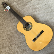 品牌caraya云杉玫瑰，木面单板古典吉他，39英寸库存琴颈可调
