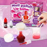 跨境趣味女生玩具手工diy指甲油唇膏化学小实验彩妆玩具套装