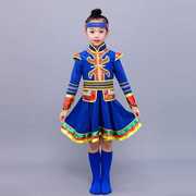 高档蒙古舞蹈儿男女童演出服少数民族服装男童蒙族服装裙袍藏服舞
