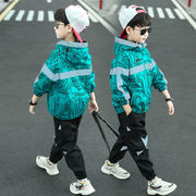 男童秋装套装2022儿童装7春秋6夜光服8韩版9运动10两件套12岁