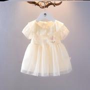 一岁女宝宝公主裙，女童夏天连衣裙洋气，0-3岁夏装2婴儿上衣仙女