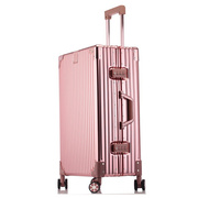 复古款铝镁合金拉杆箱，金属旅行箱万向轮行李箱箱包