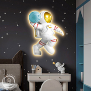 儿童房装饰画宇航员卡通创意灯画男孩卧室床头挂画房间布置壁画