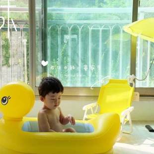 眸外初生婴儿充气洗澡盆可坐躺浴盆，0到6岁儿童大号新生宝宝冲凉盘