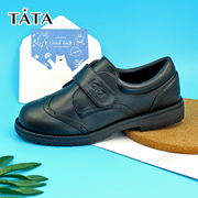 tata童鞋男童黑皮鞋英伦，风春秋款，演出单鞋黑色品牌断码